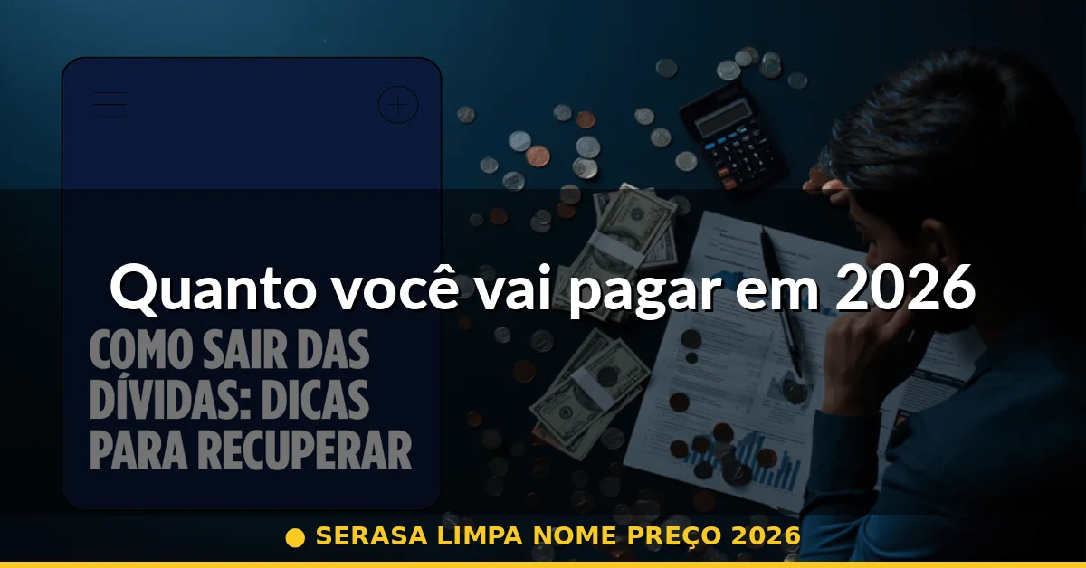Quanto você vai pagar em 2026 — serasa limpa nome preço 2026