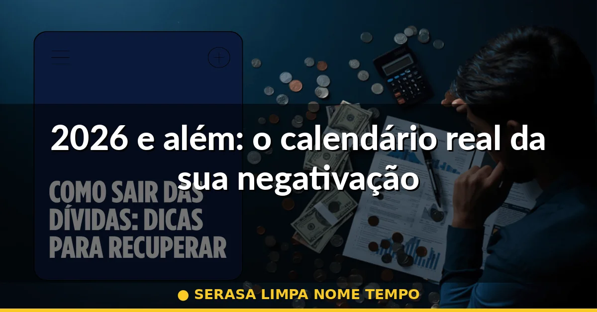 2026 e além: o calendário real da sua negativação — serasa limpa nome tempo