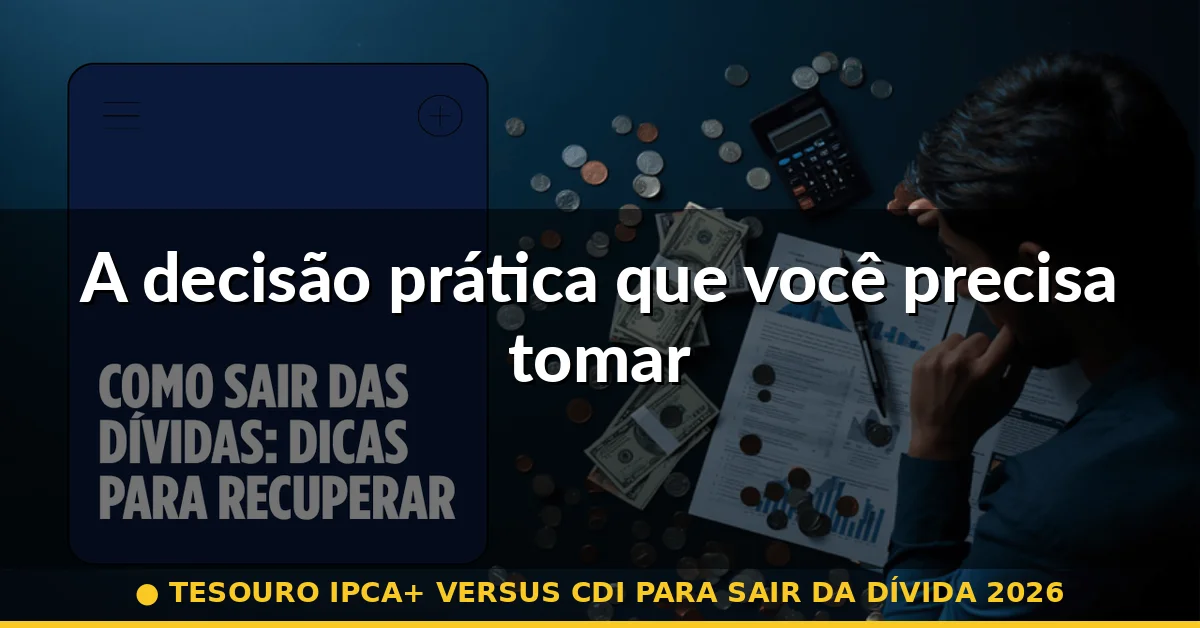 A decisão prática que você precisa tomar — tesouro ipca+ versus cdi para sair da dívida 2026