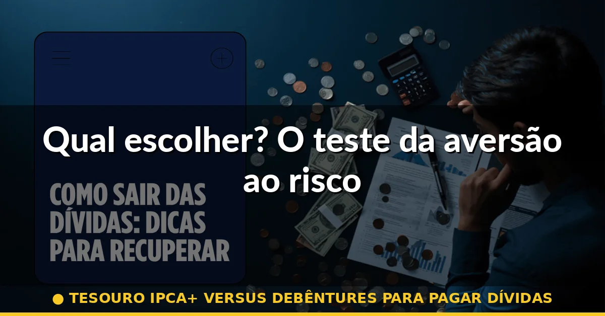 Qual escolher? O teste da aversão ao risco — tesouro ipca+ versus debêntures para pagar dívidas