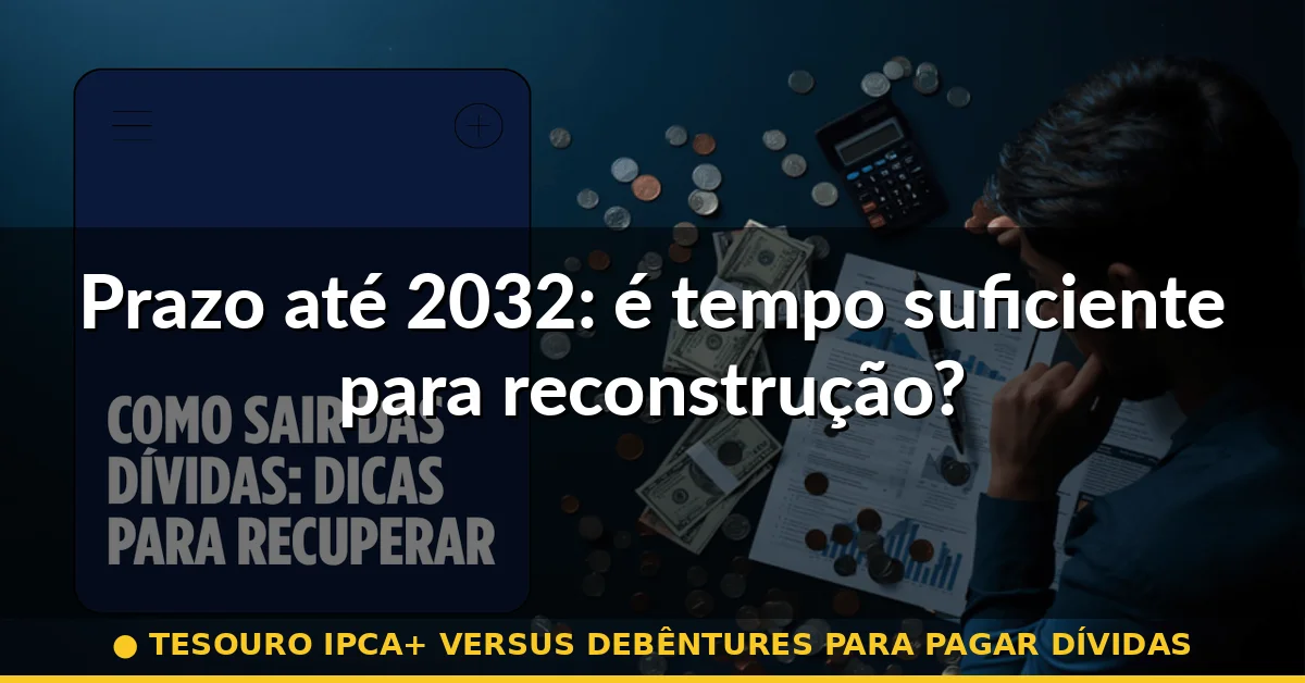 Prazo até 2032: é tempo suficiente para reconstrução? — tesouro ipca+ versus debêntures para pagar dívidas