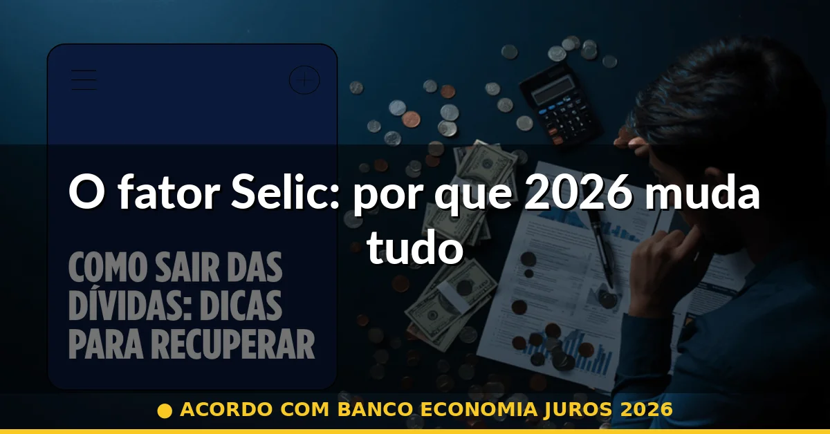 O fator Selic: por que 2026 muda tudo — acordo com banco economia juros 2026