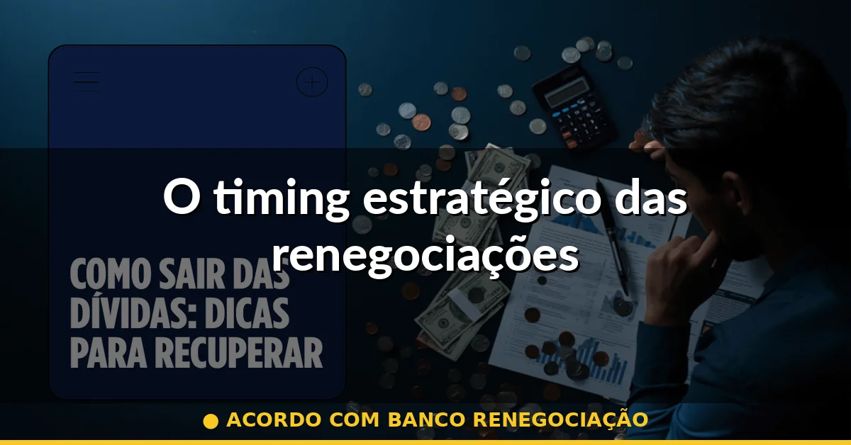 O timing estratégico das renegociações — acordo com banco renegociação