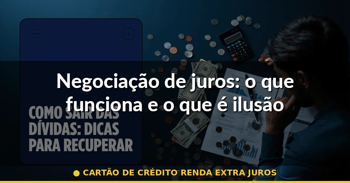 Negociação de juros: o que funciona e o que é ilusão — cartão de crédito renda extra juros