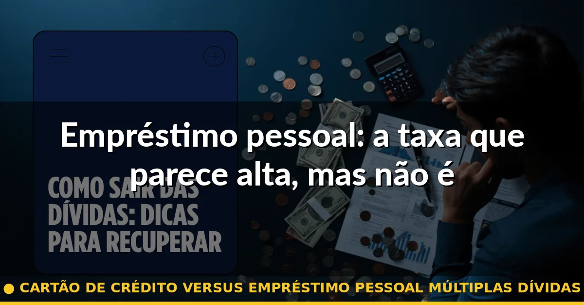 Empréstimo pessoal: a taxa que parece alta, mas não é — cartão de crédito versus empréstimo pessoal múltiplas dívidas