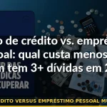 cartão de crédito versus empréstimo pessoal múltiplas dívidas — Guia completo 2026