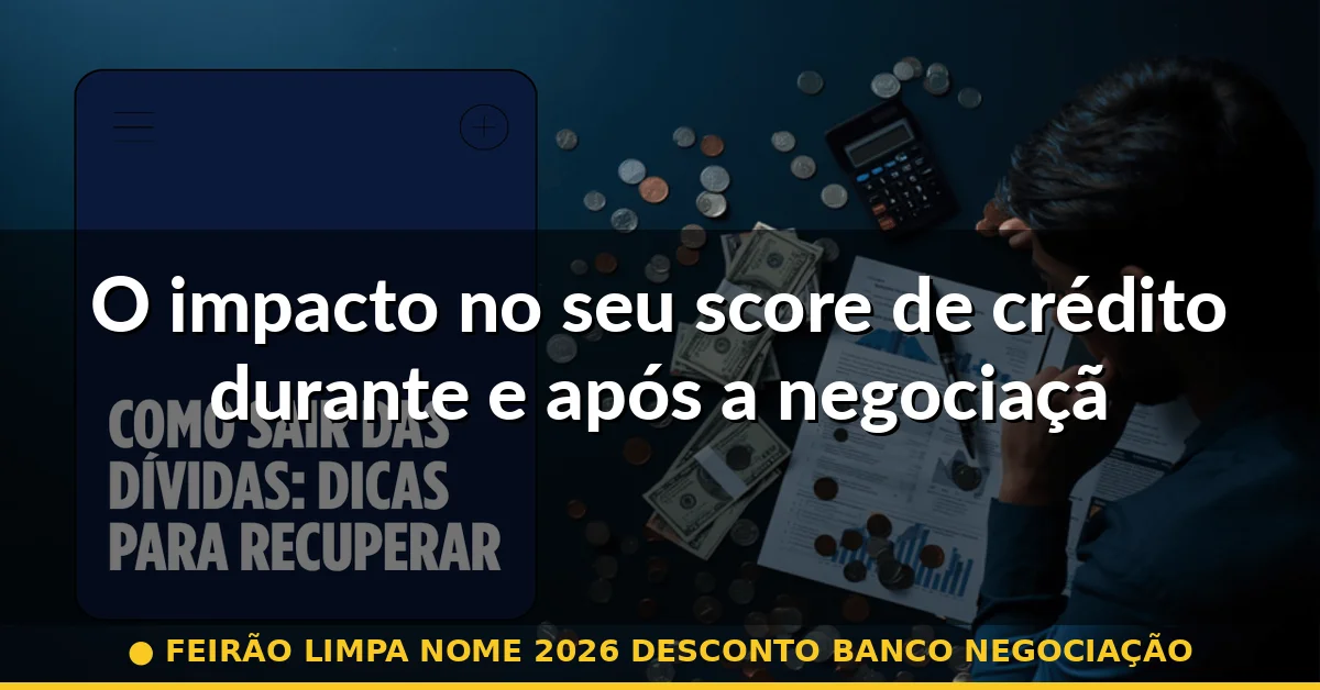 O impacto no seu score de crédito durante e após a negociação — feirão limpa nome 2026 desconto banco negociação