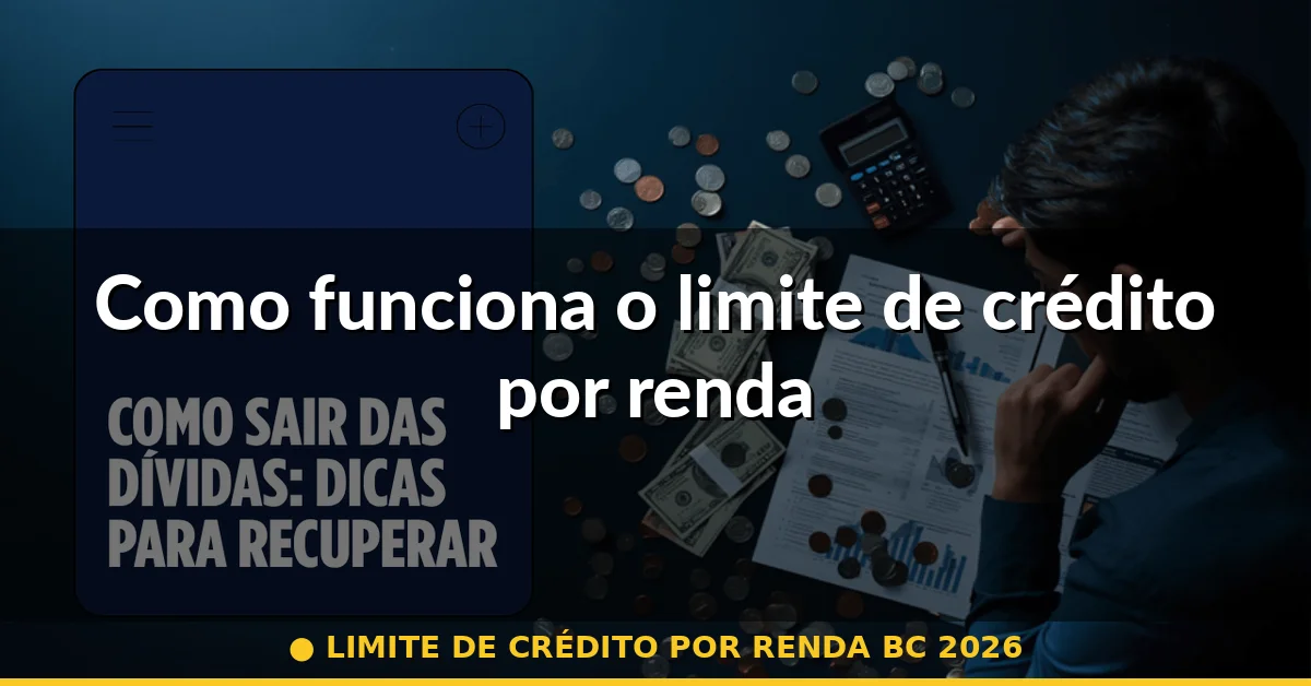 Como funciona o limite de crédito por renda — limite de crédito por renda bc 2026