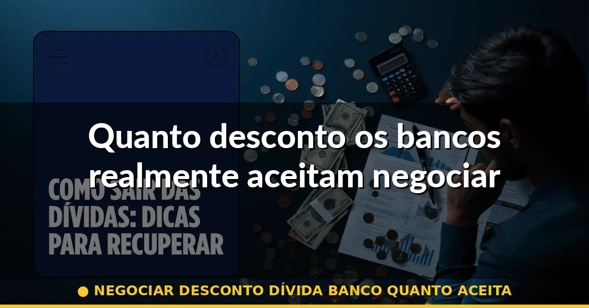 Quanto desconto os bancos realmente aceitam negociar — negociar desconto dívida banco quanto aceita
