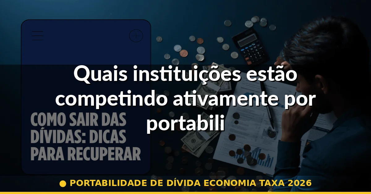 Quais instituições estão competindo ativamente por portabilidade em 2026 — portabilidade de dívida economia taxa 2026
