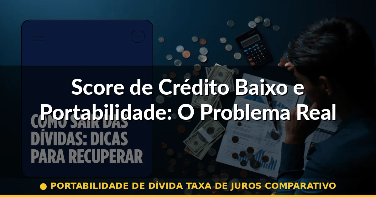 Score de Crédito Baixo e Portabilidade: O Problema Real — portabilidade de dívida taxa de juros comparativo