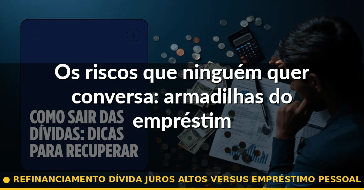 Os riscos que ninguém quer conversa: armadilhas do empréstimo pessoal — refinanciamento dívida juros altos versus empréstimo pessoal