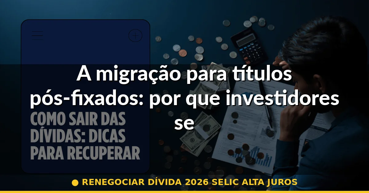 A migração para títulos pós-fixados: por que investidores se comportam diferente de devedores — renegociar dívida 2026 selic alta juros
