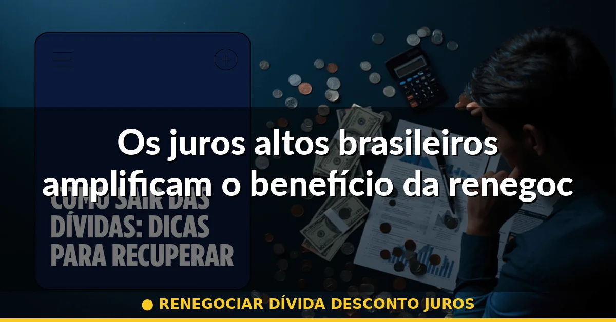 Os juros altos brasileiros amplificam o benefício da renegociação — renegociar dívida desconto juros