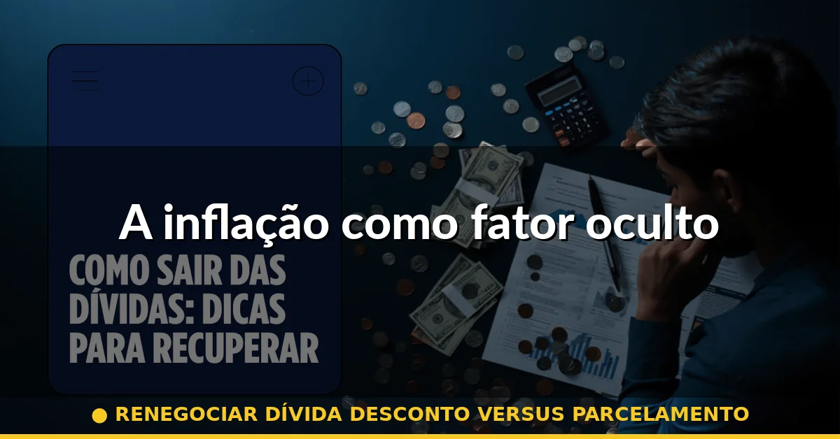 A inflação como fator oculto — renegociar dívida desconto versus parcelamento
