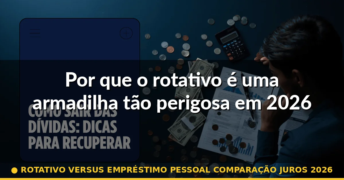 Por que o rotativo é uma armadilha tão perigosa em 2026 — rotativo versus empréstimo pessoal comparação juros 2026