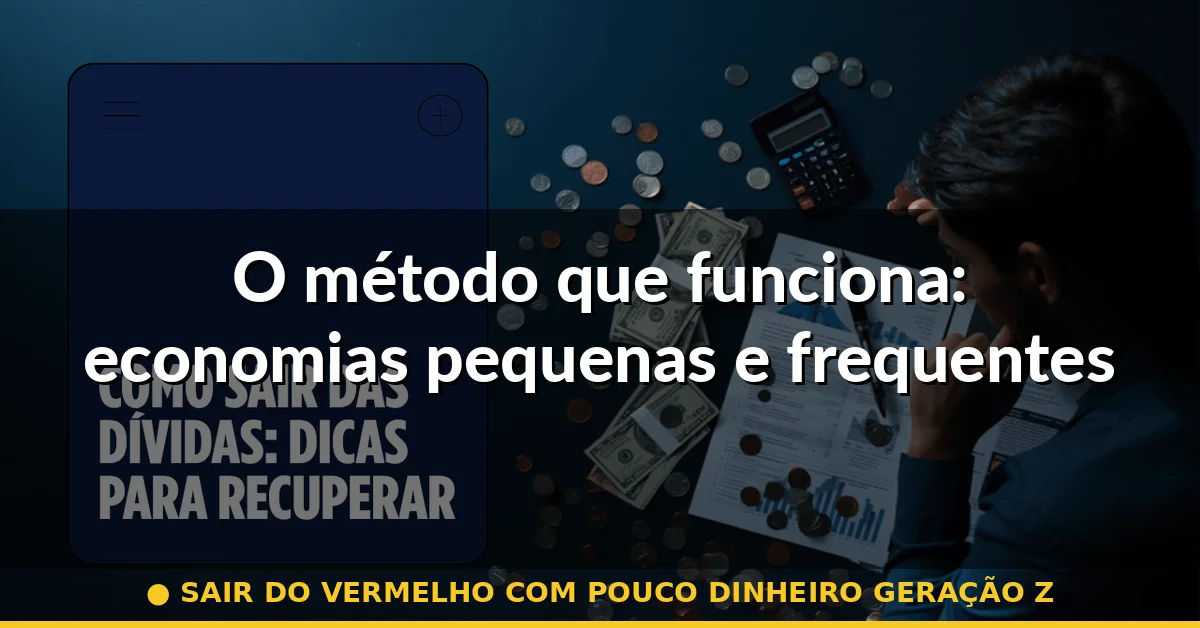 O método que funciona: economias pequenas e frequentes — sair do vermelho com pouco dinheiro geração z