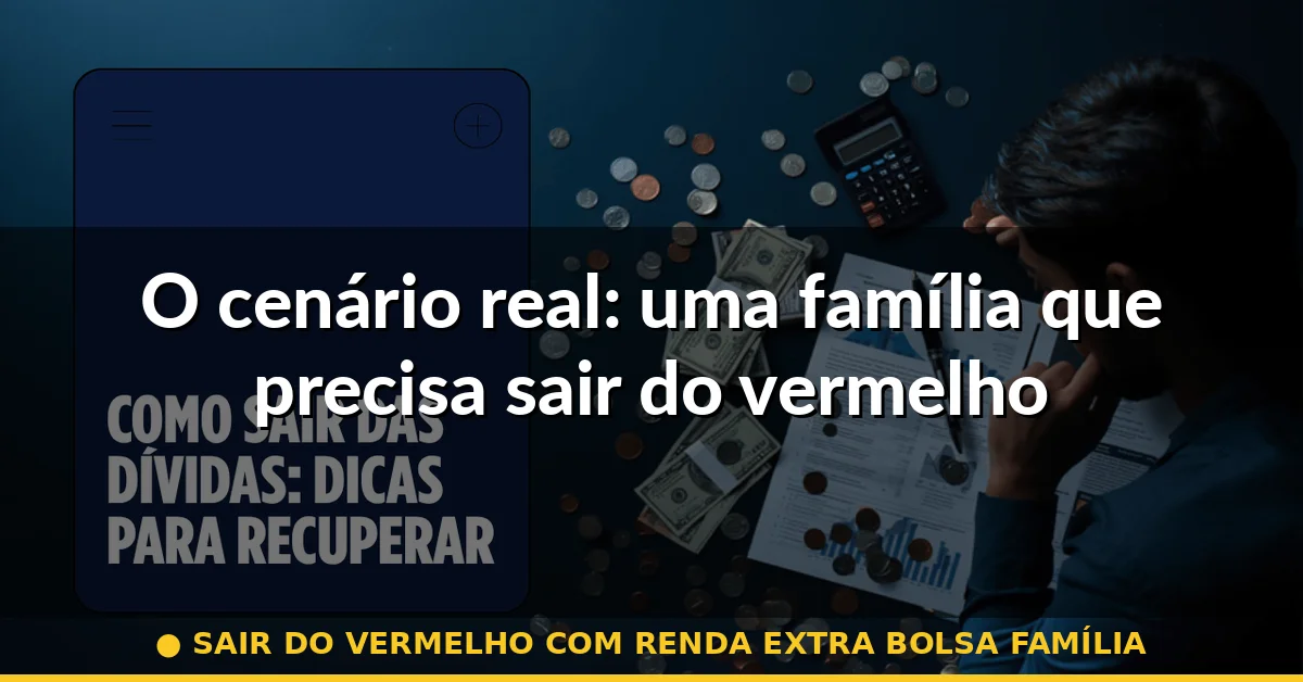 O cenário real: uma família que precisa sair do vermelho — sair do vermelho com renda extra bolsa família
