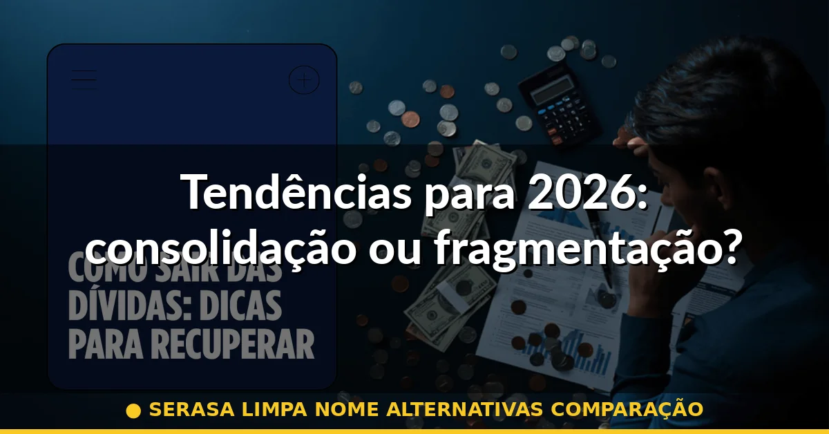 Tendências para 2026: consolidação ou fragmentação? — serasa limpa nome alternativas comparação
