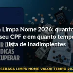 serasa limpa nome valor tempo 2026 — Guia completo 2026