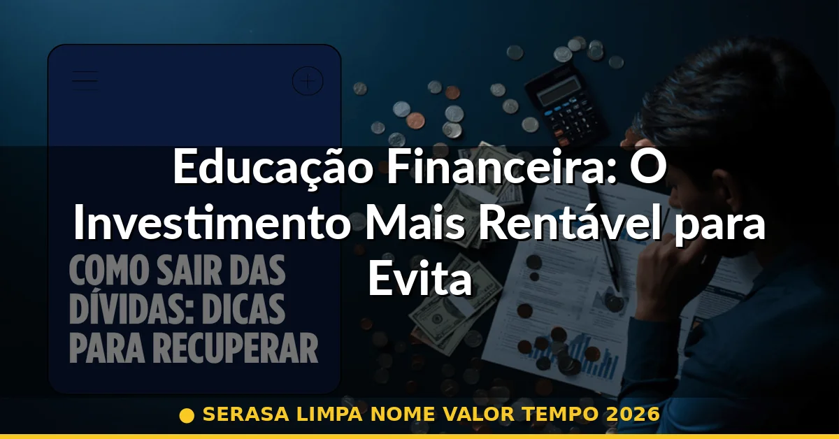 Educação Financeira: O Investimento Mais Rentável para Evitar Retorno à Inadimplência — serasa limpa nome valor tempo 2026